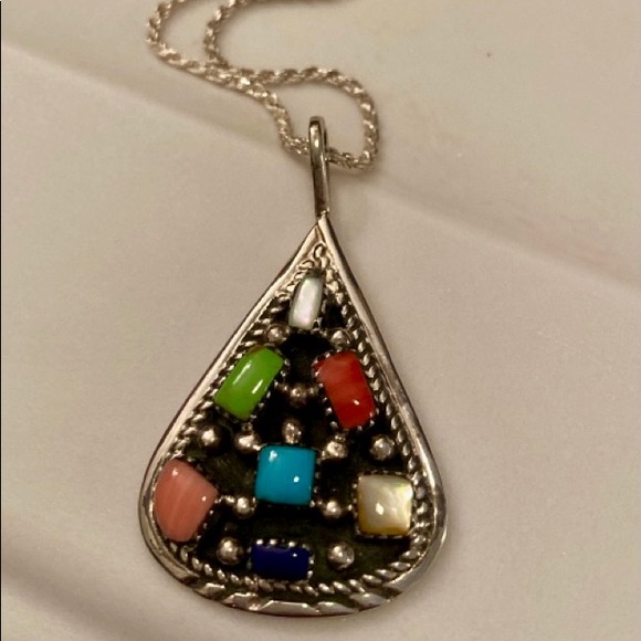 Navajo Necklace/Earrings Set - Picture 2 of 14